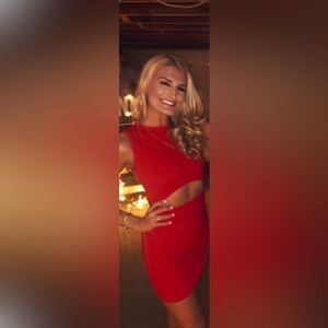 Nasty Gal Vibrant Red Backless Dress